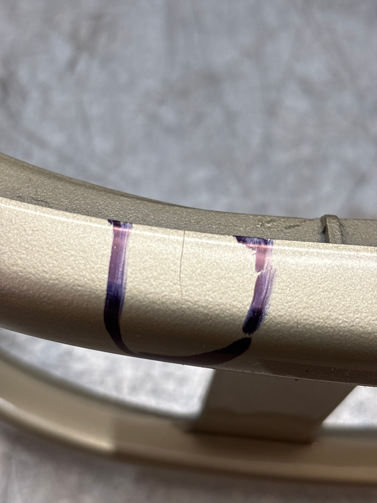 Porsche 944 Front Right Bumper Light Frame, surround bezel - Trim 93150519601 cracked