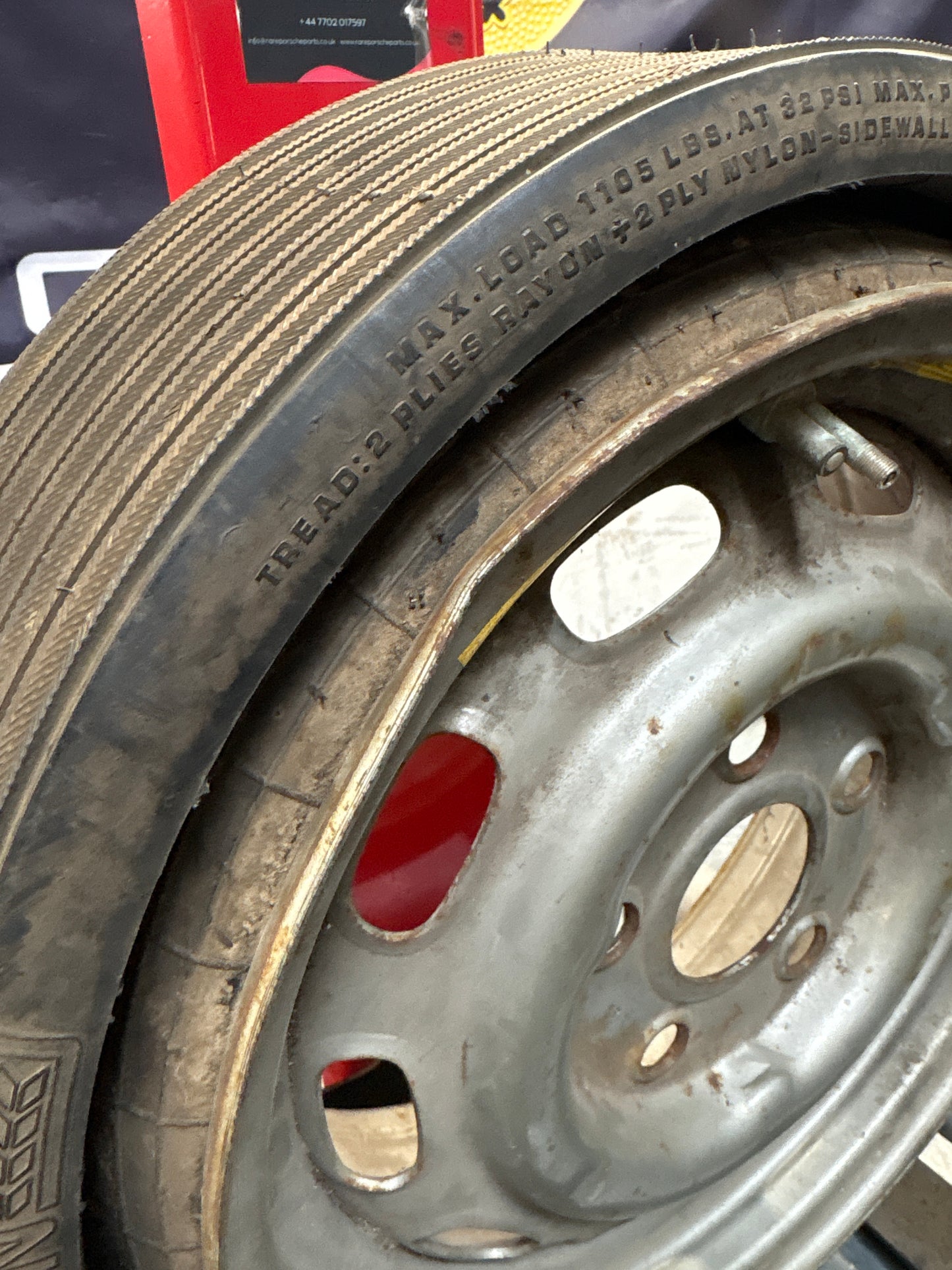 Porsche 911 944 924s spare wheel in steel with tyre, used