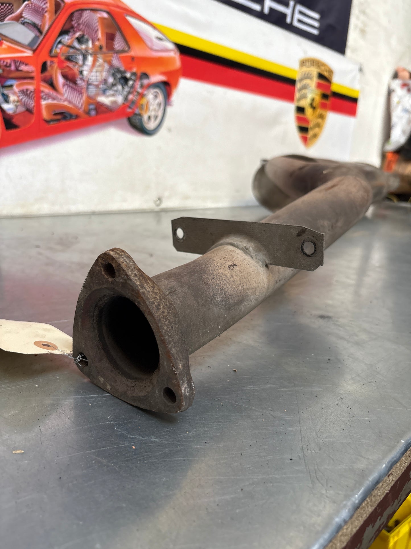 Porsche 924S / 944 2.5 N/A Bischoff exhaust system rear muffler, used 94411108301