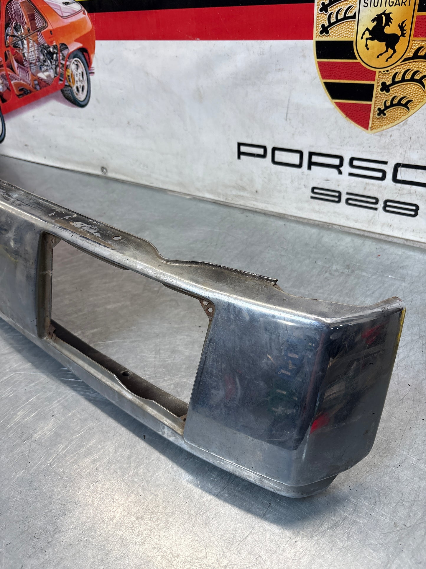 Porsche 914 chrome front bumper, used 91450591010 / 91450500910
