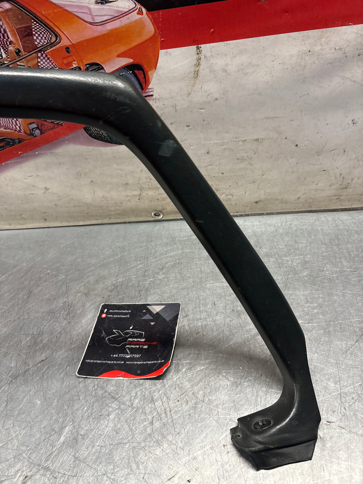 Porsche 928 right, off side door upper frame surround trim, green 92855502602, used