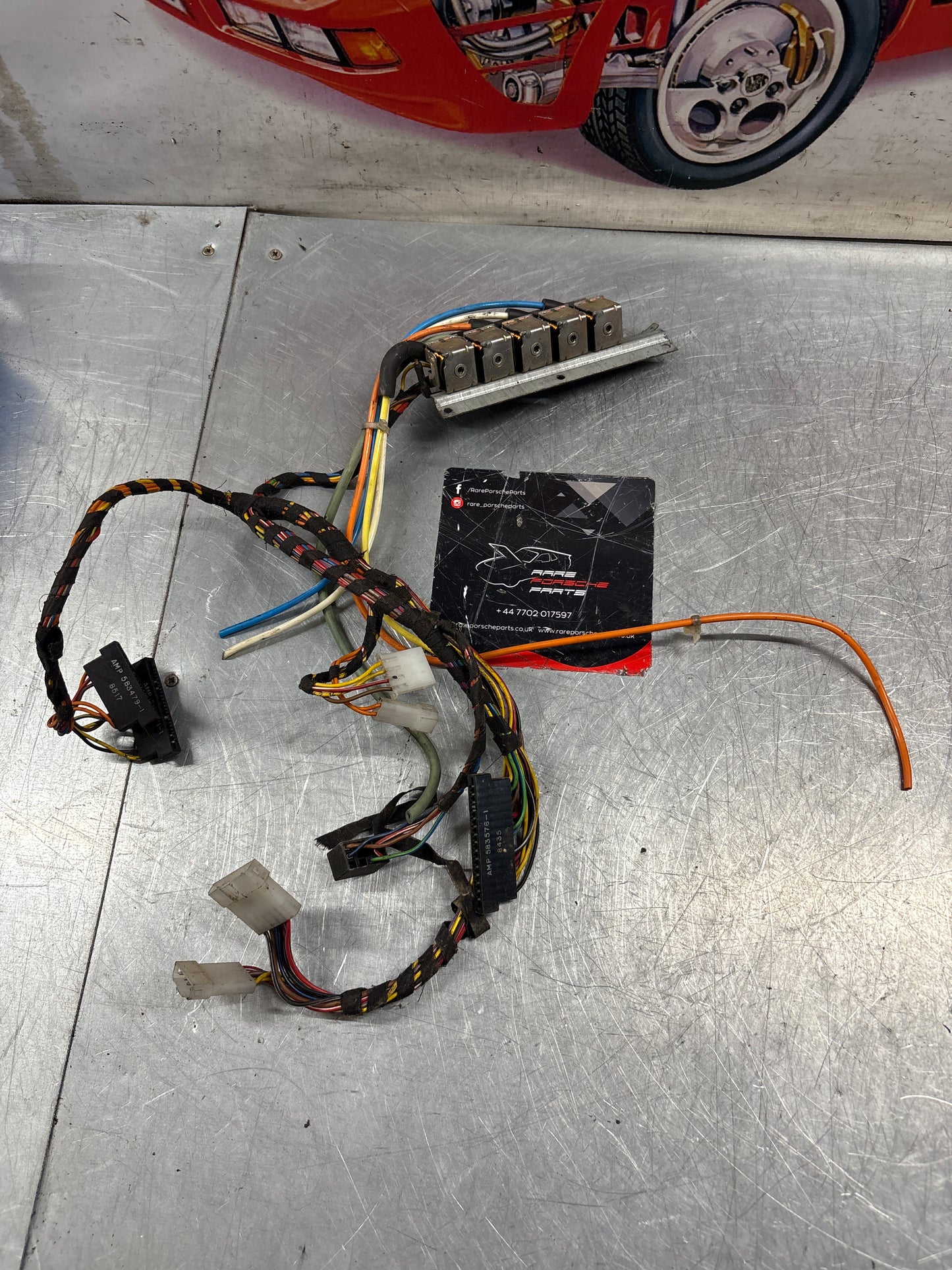 Porsche 928 A/C heater control unit wiring, used 92861292104