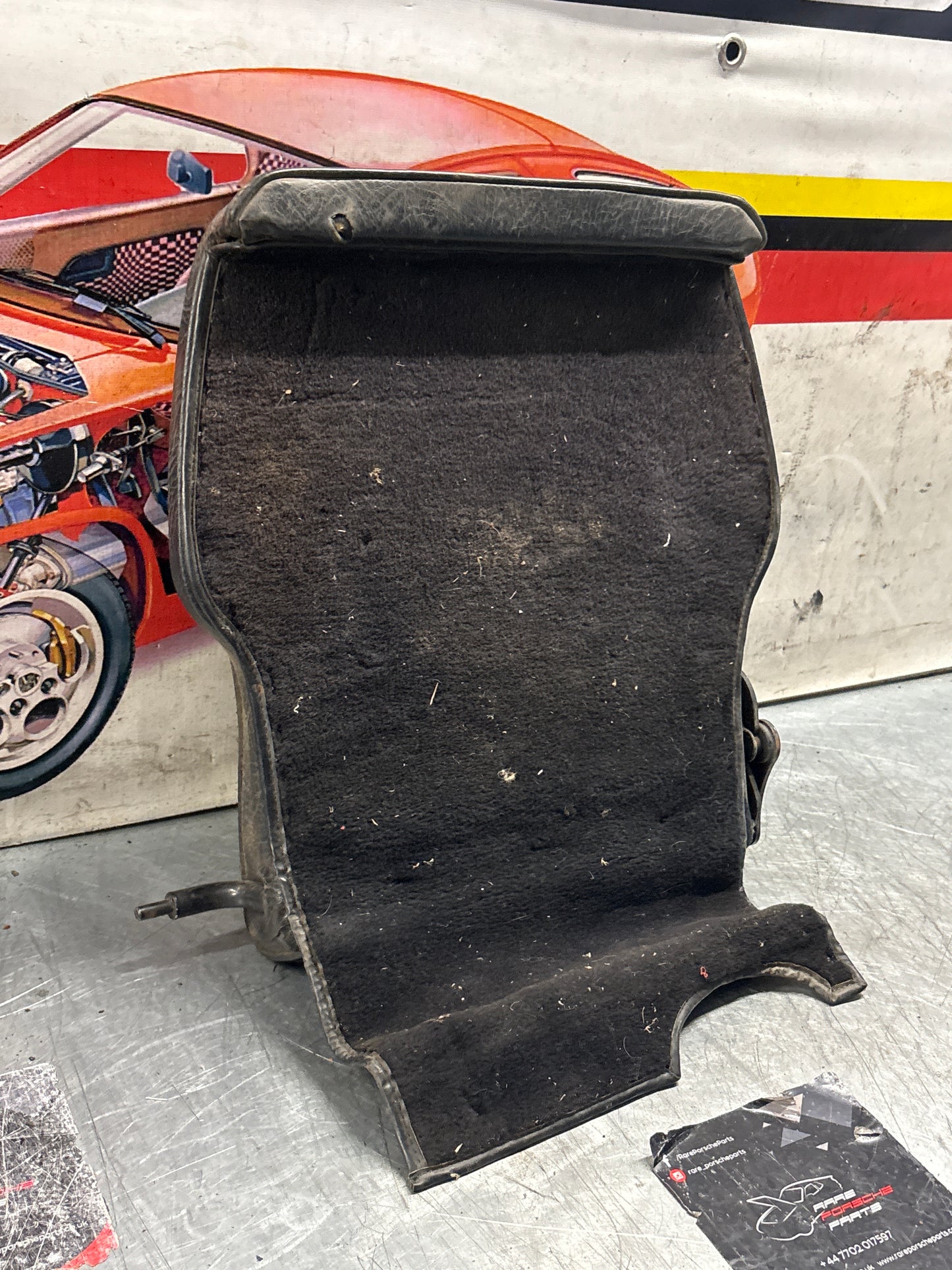 Porsche 928 rear right seat backrest, black, leather-velour used 92852203852