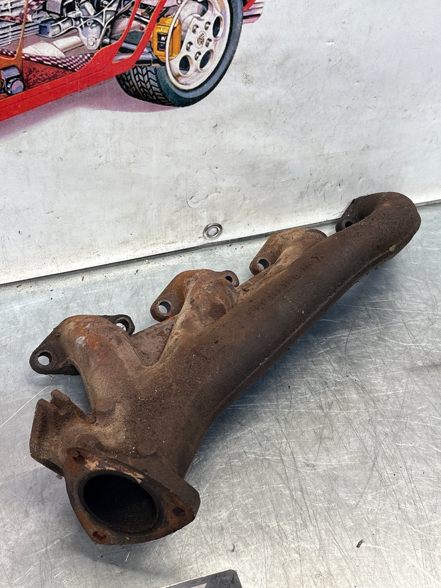 Porsche 928S right side exhaust manifold, used 9281111381RX