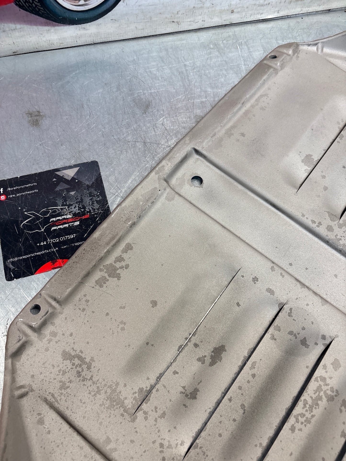 Porsche 924 early steel engine tray / belly pan / undertray used 477407583C refurbished