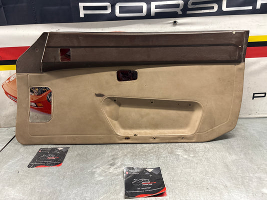Porsche 924 brown/beige electric window door card, right, off side 477867012 used