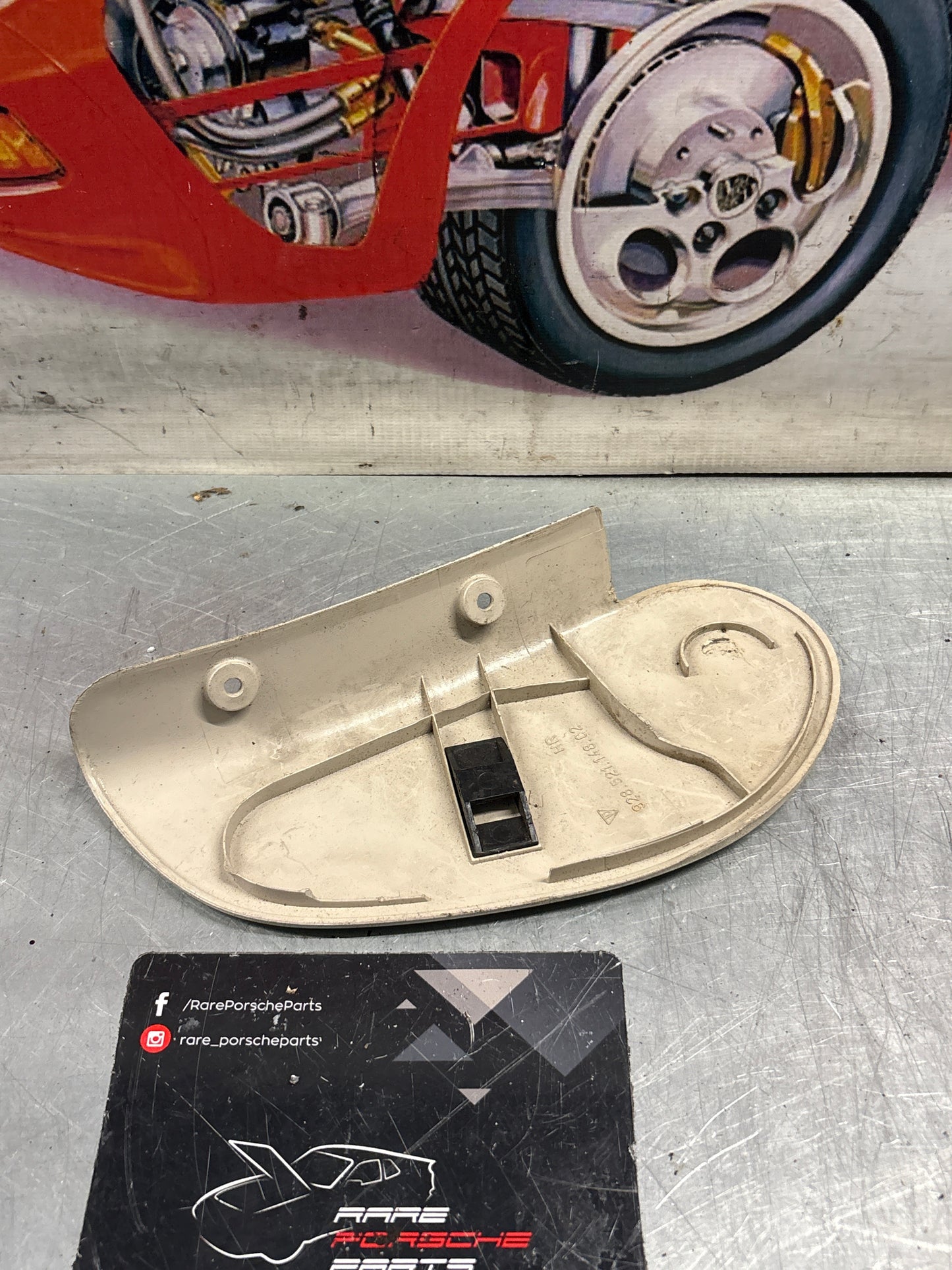 Porsche 928 seat hinge cover beige used 92852114802