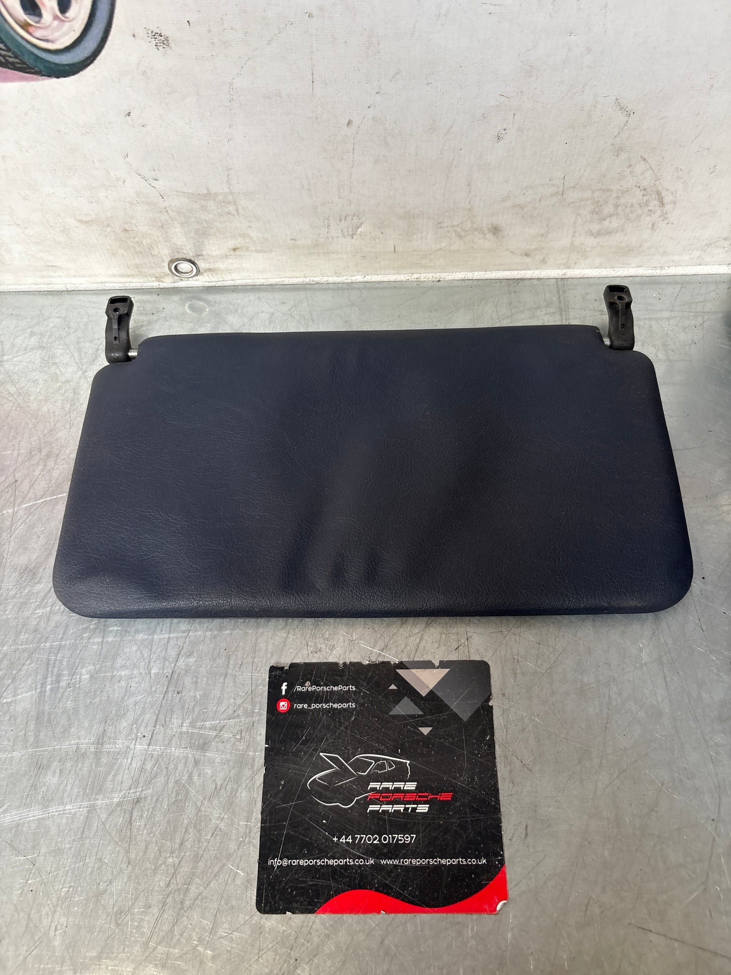 Porsche 928 L+R rear sunvisor, marine blue, used 92873103504