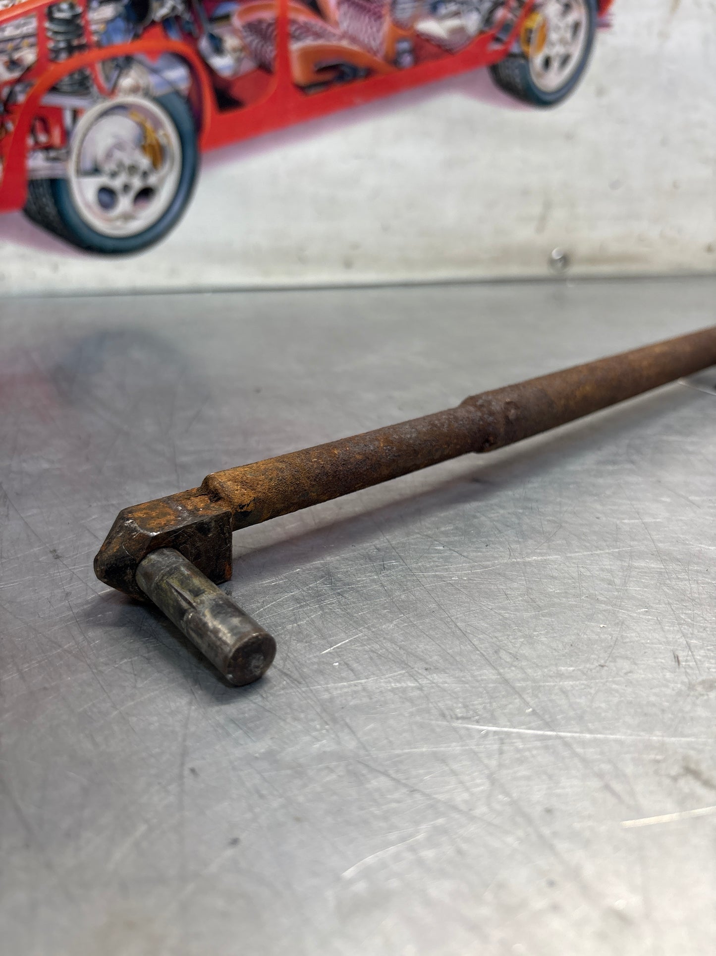Porsche 924 dog leg gear shaft rod, used 477711106