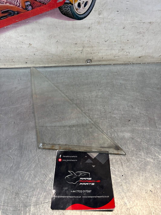 Porsche 914 side window clear glass, used, right side 91454202410