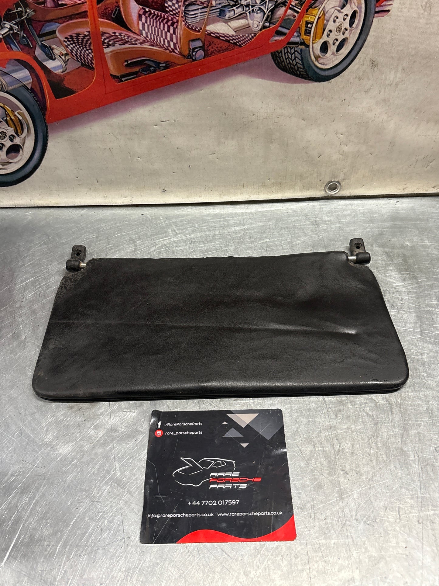 Porsche 928 L+R rear sunvisor, black, used 92873103504