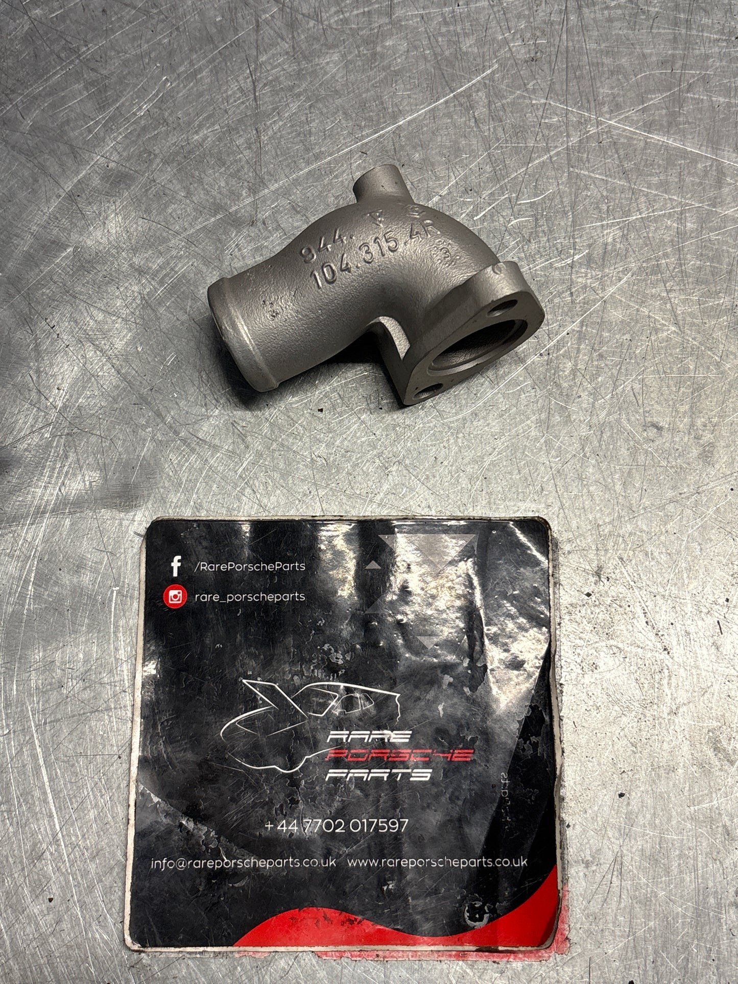 Porsche 924S 944 8v (1982-1989) Engine Cooling System Elbow 9441043154R, refurbished