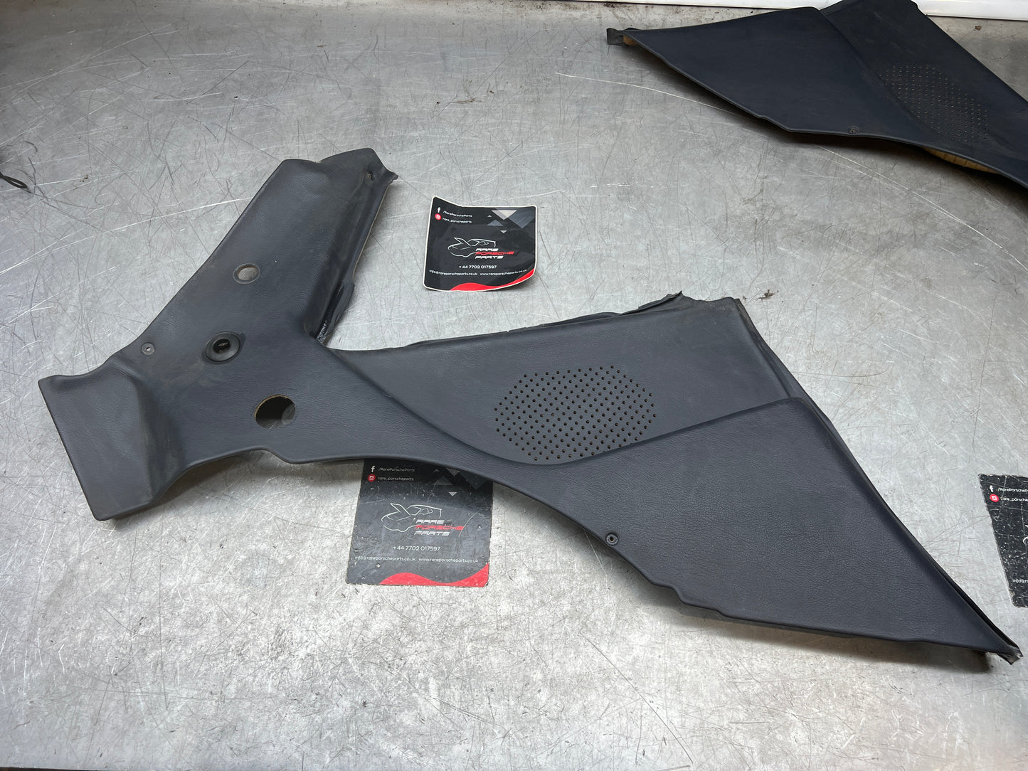 Porsche 944 blue rear interior C Post trims/cards. Quarter panel trim used really good condition 944555021 944555022