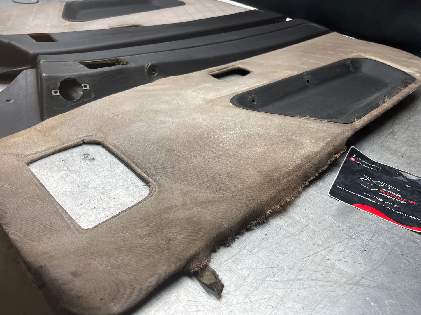 Porsche 924 944 -85.5 pair of Used RHD Porsche scripted door cards, 478867011 / 478867012 used spares or repairs