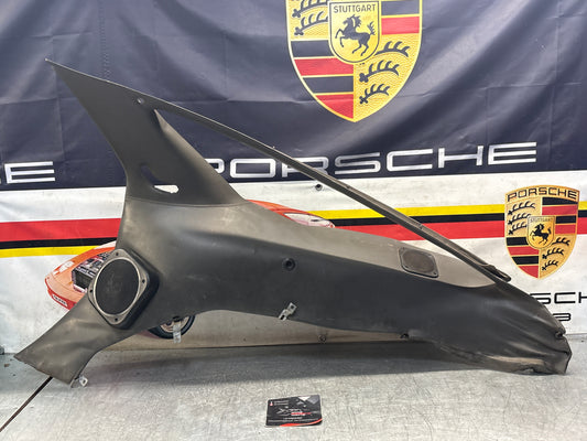 Porsche 928 right side lower side trim panel, grey used 92855502257