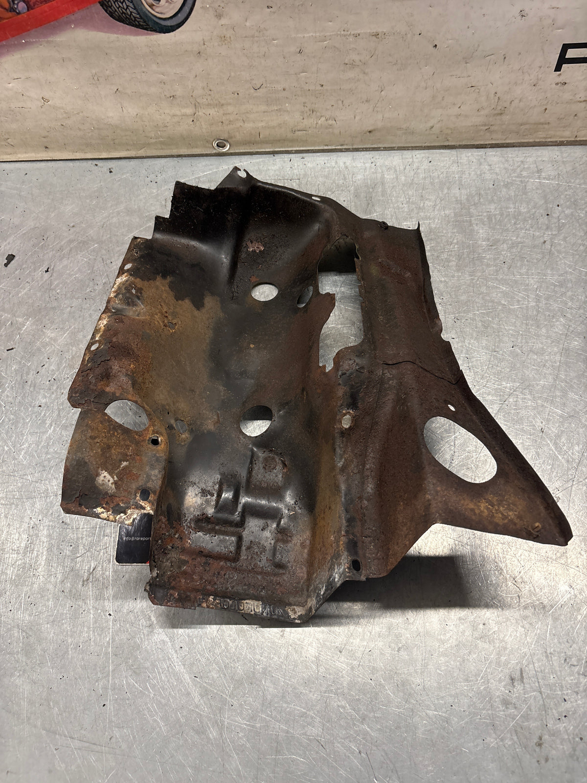 Porsche 914 cylinder cover heat shield, used 022119299A
