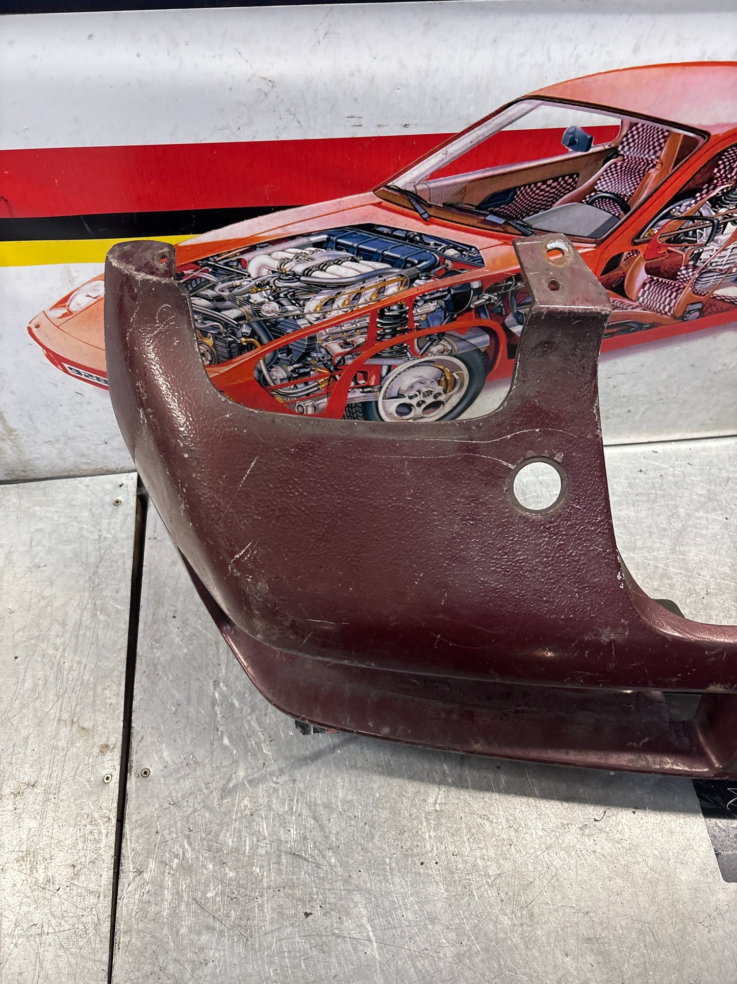 Porsche 928 front bumper cover panel, used 92850501306