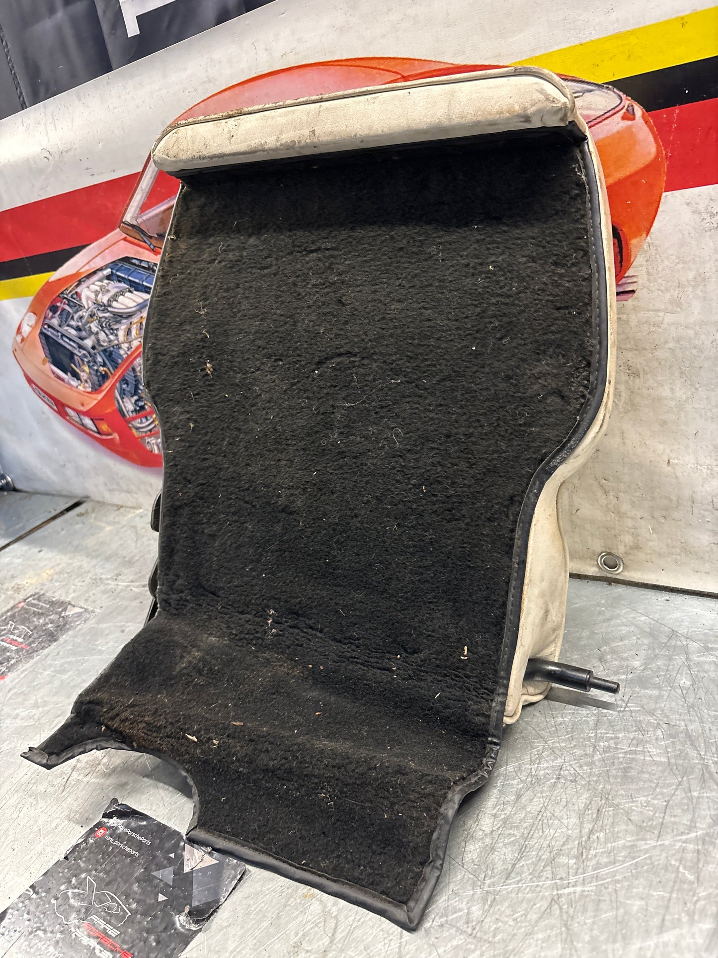 Porsche 928 rear seat backrest, pearl white, used 92852203752