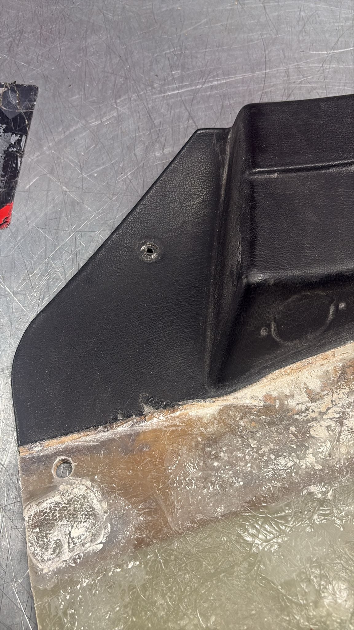 Porsche 924 / 944 early right manual Used door card, black, 477867012 no fabric!, Porsche scripted