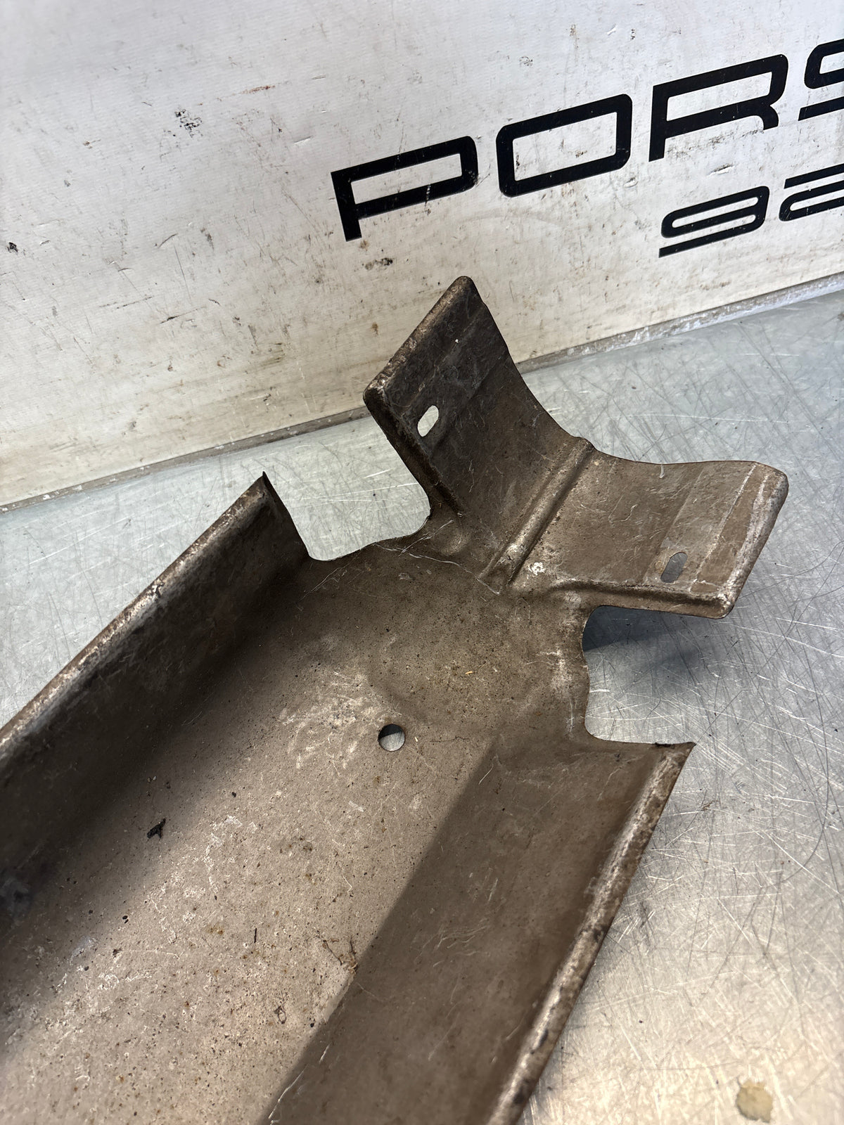 Porsche 924 -82 heat shield, middle section, 477803869, used
