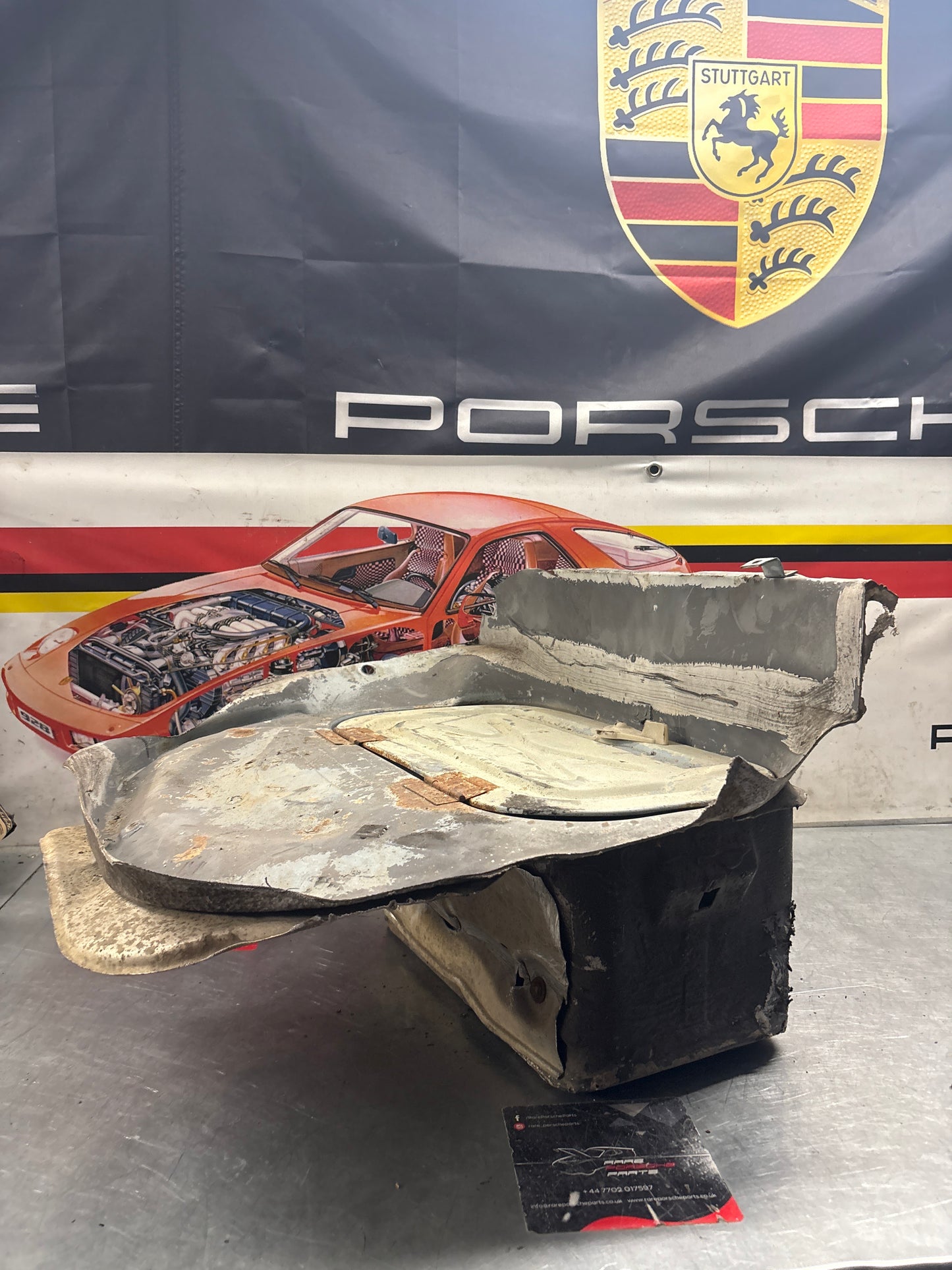 Porsche 928 Battery tray cut, 92850180502 used