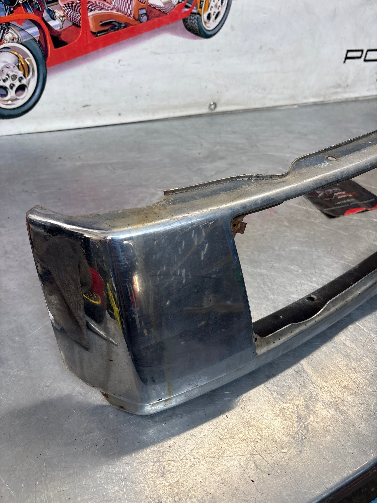 Porsche 914 chrome front bumper, used 91450591010 / 91450500910