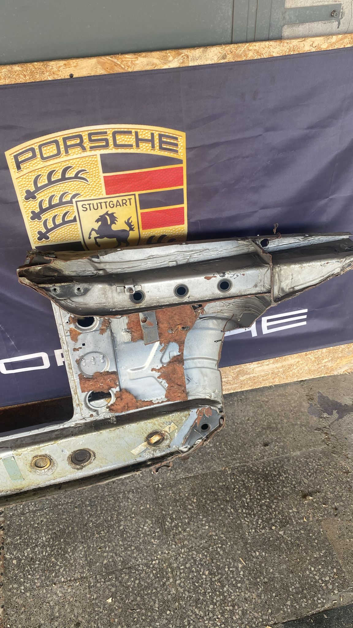 Porsche 944 left sill section with A pillar 94450361102