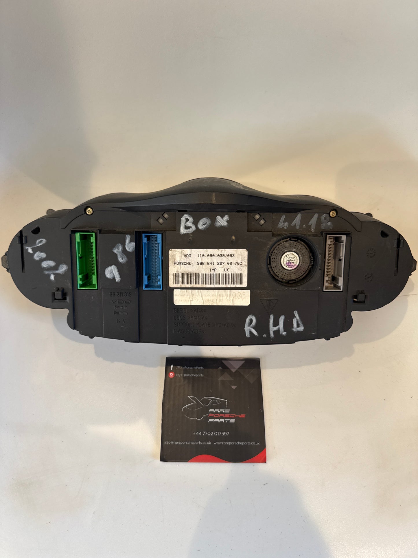 Porsche Boxster 986 Instrument Cluster, unknown mileage 9866412070270C used