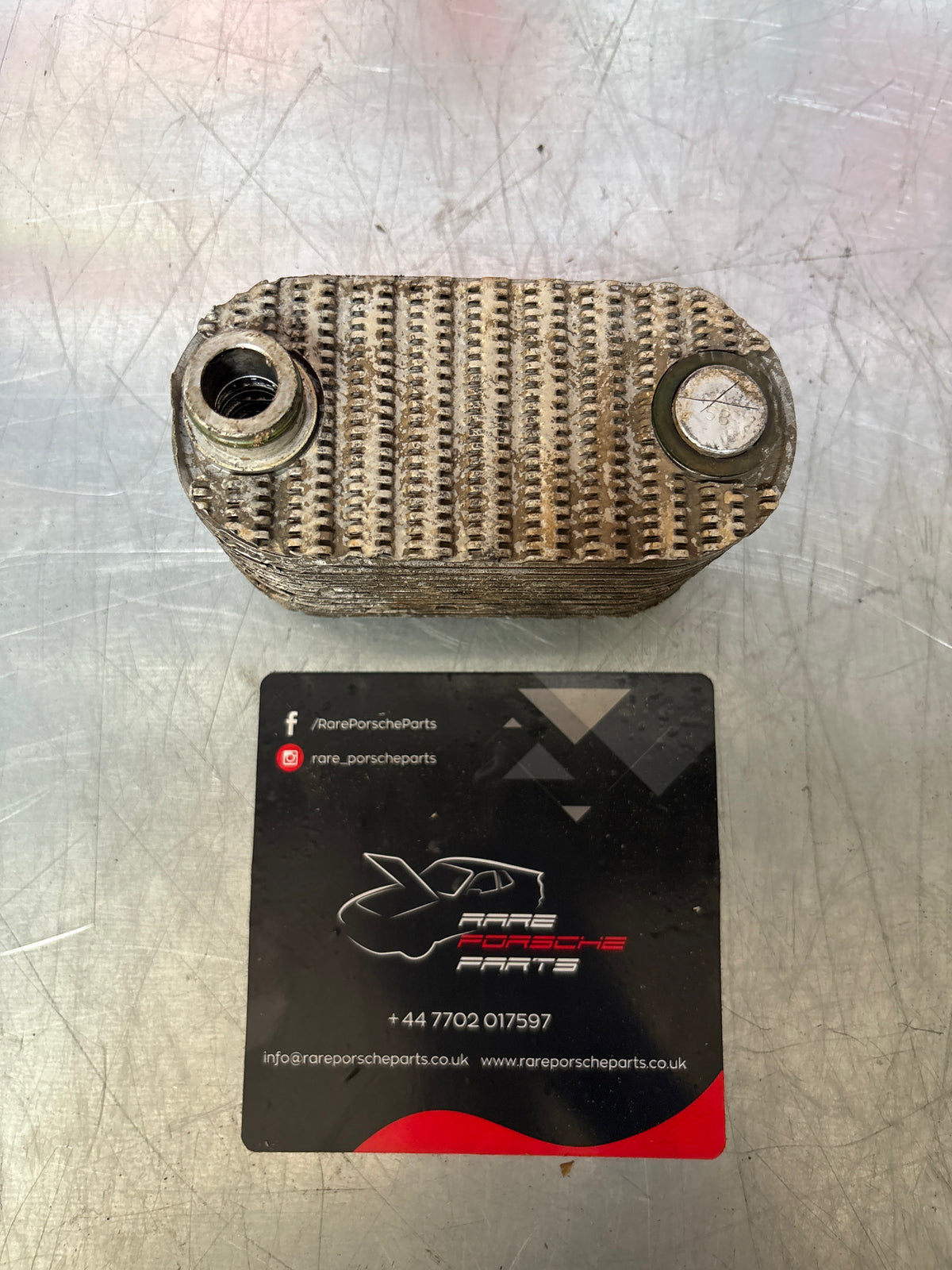 924s Radiator Porsche 924S 944 oil-water radiator, oil cooler, heat exchanger 944107 ...