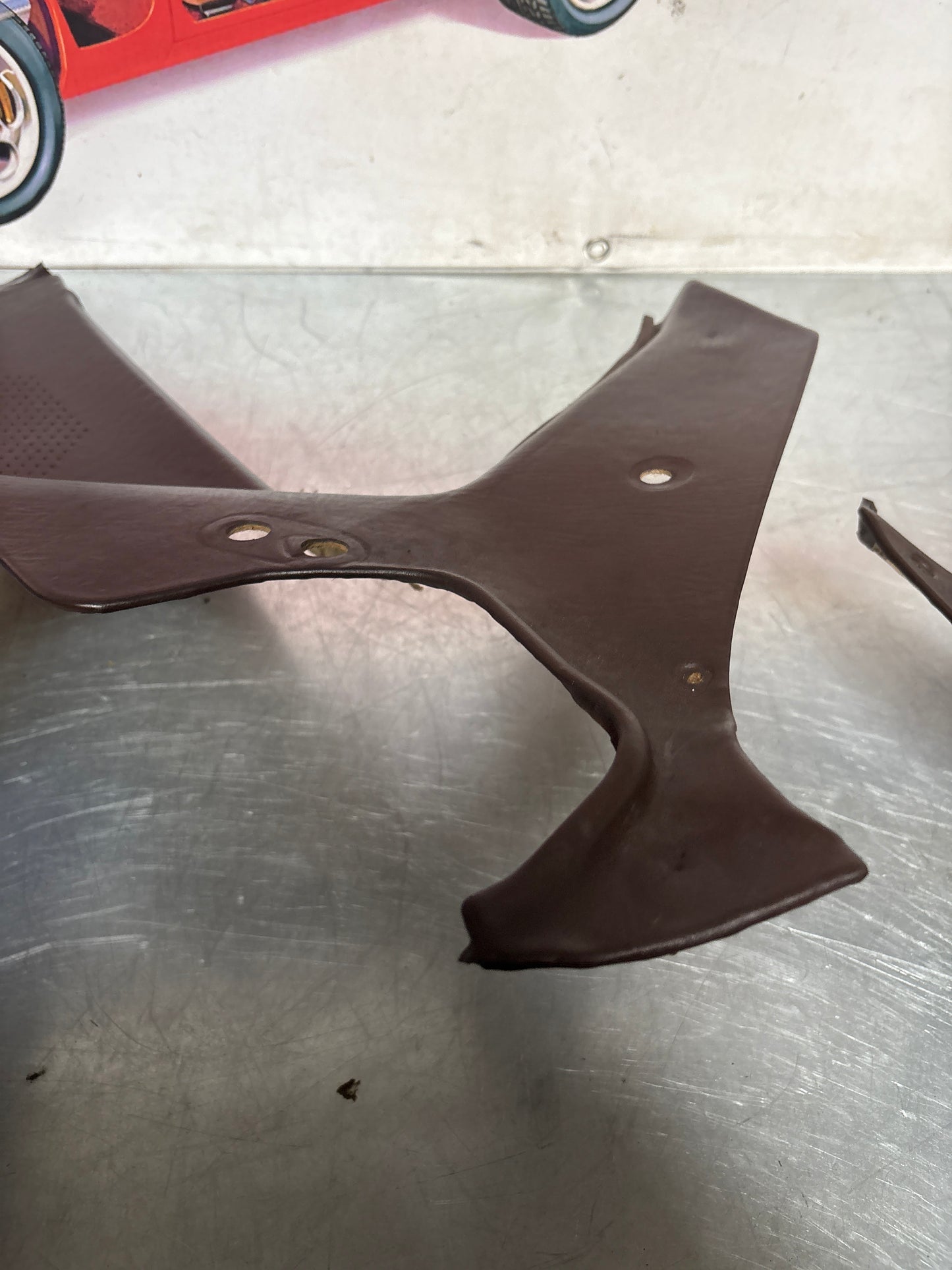 Porsche 944 924 brown rear interior C Post trims/cards. Quarter panel trim used 94455502101 94455502201