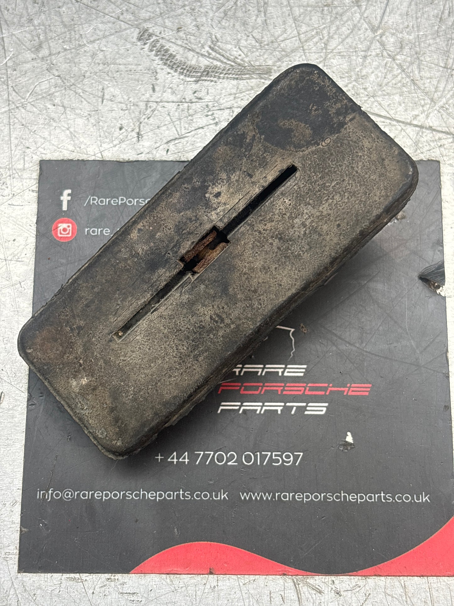 Porsche 924 front bumper, driving light buffer, rubber pad, right 477807154, used