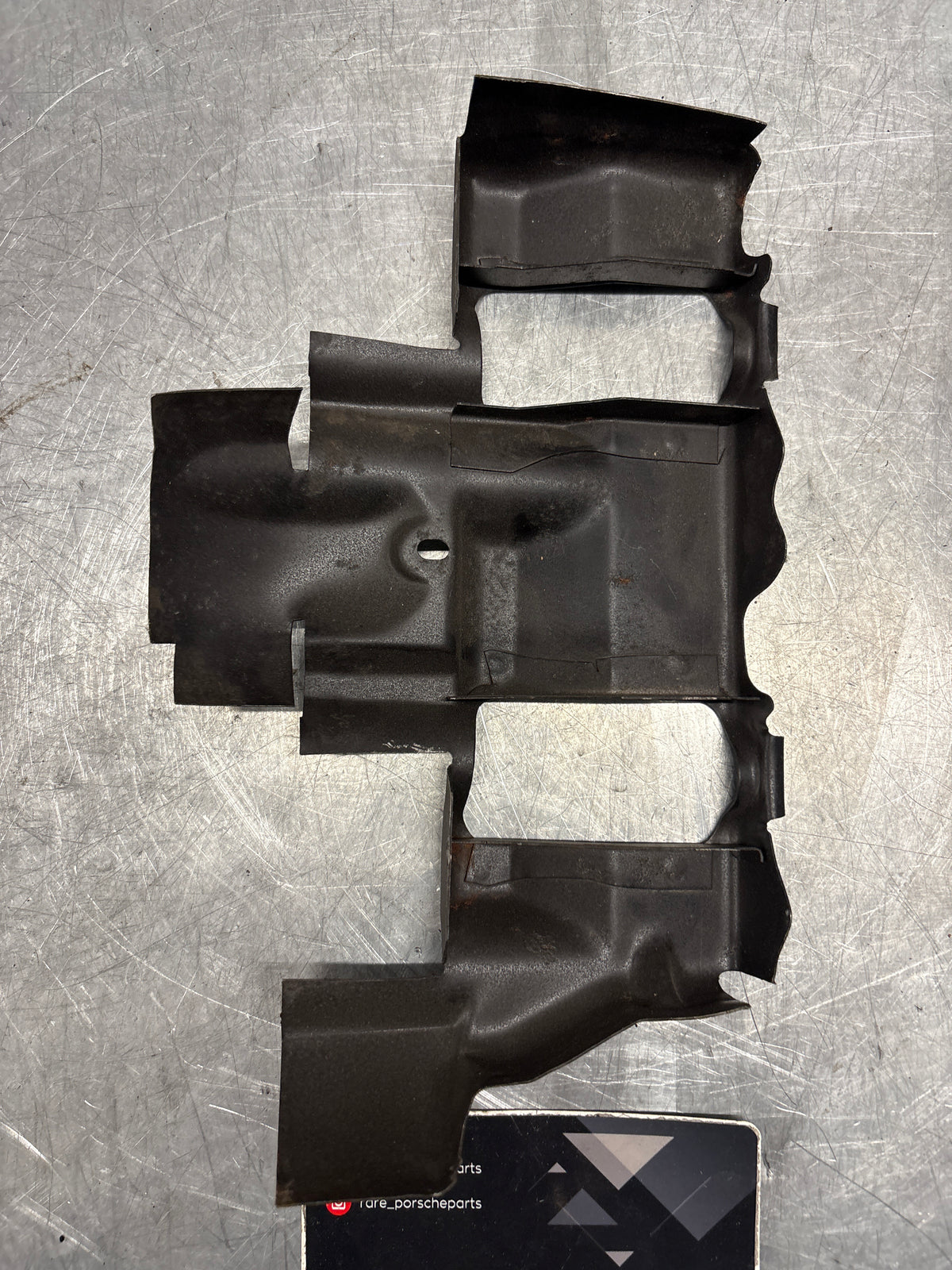 Porsche 914 baffle plate, right side, used 021119319A