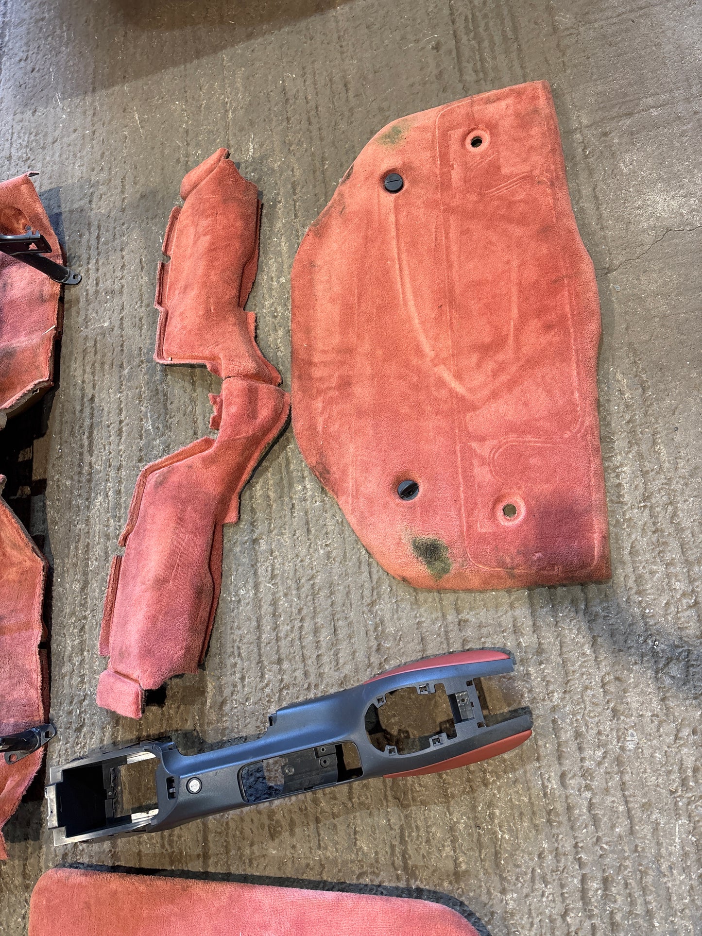 Porsche Boxster 986 complete red interior with Wingback sport seats, used, RHD car