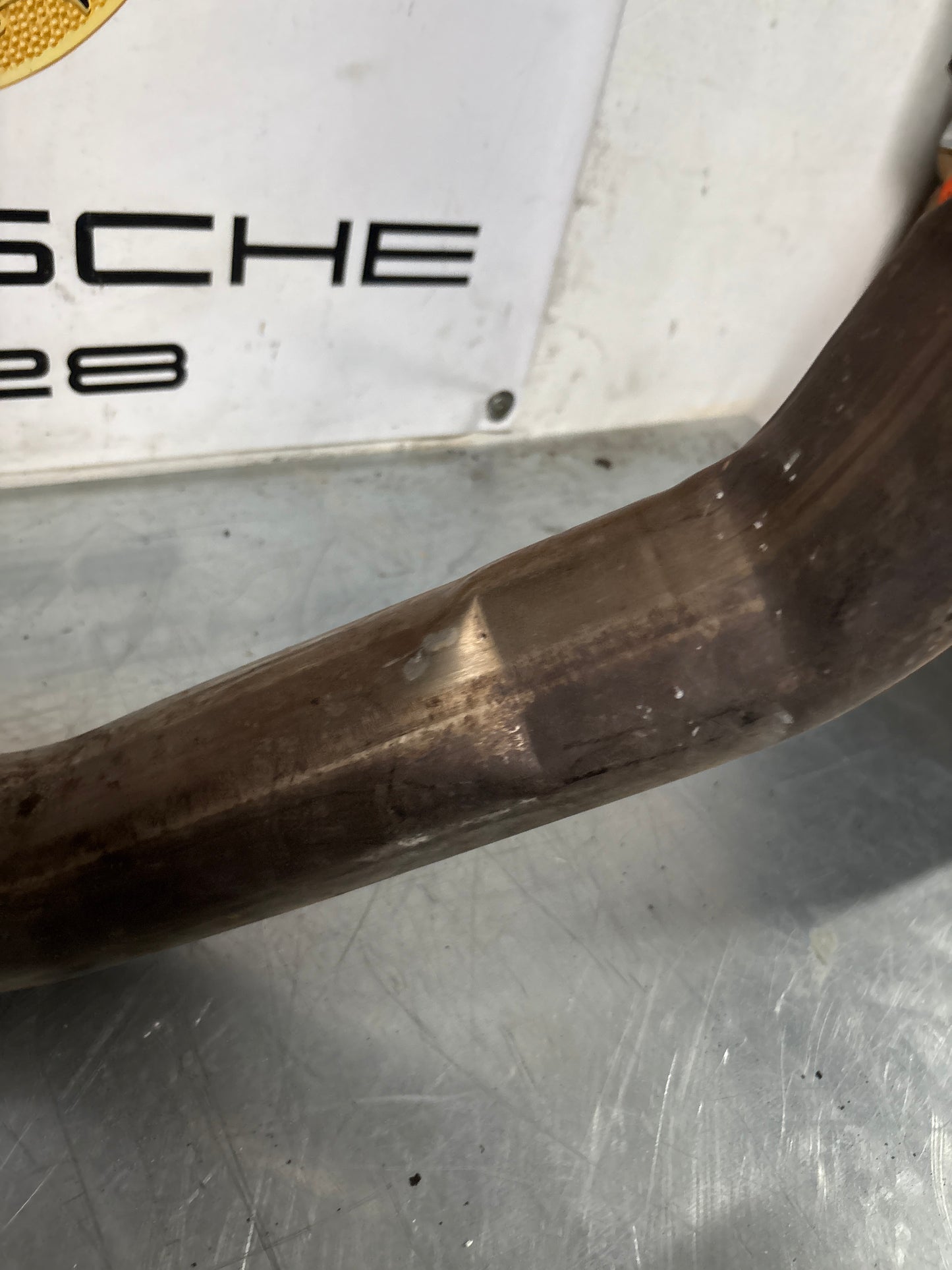 Porsche 944 Turbo front exhaust catalytic converter, used 95111109411