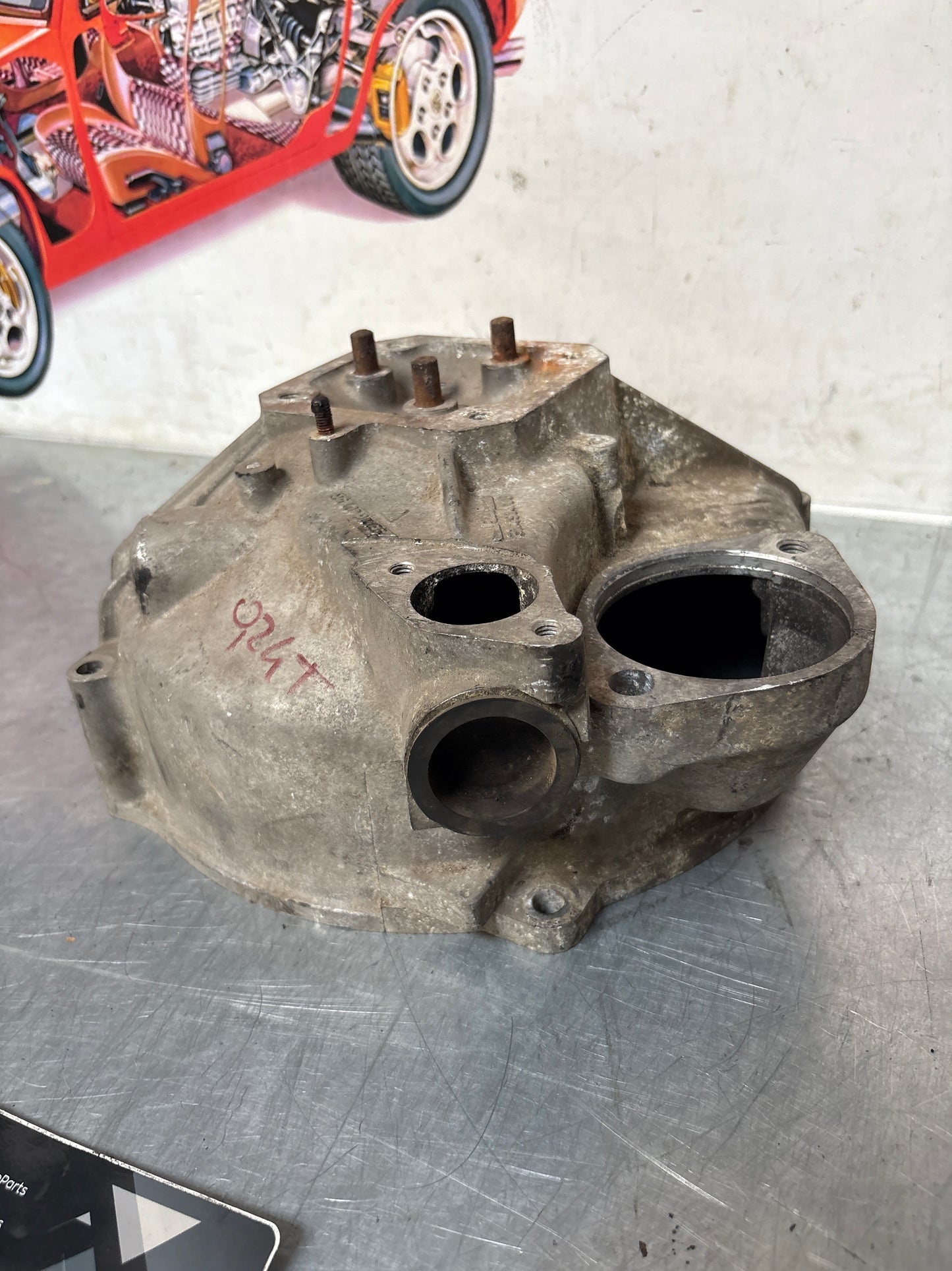 Porsche 924 Turbo bell housing, used 9311164015R