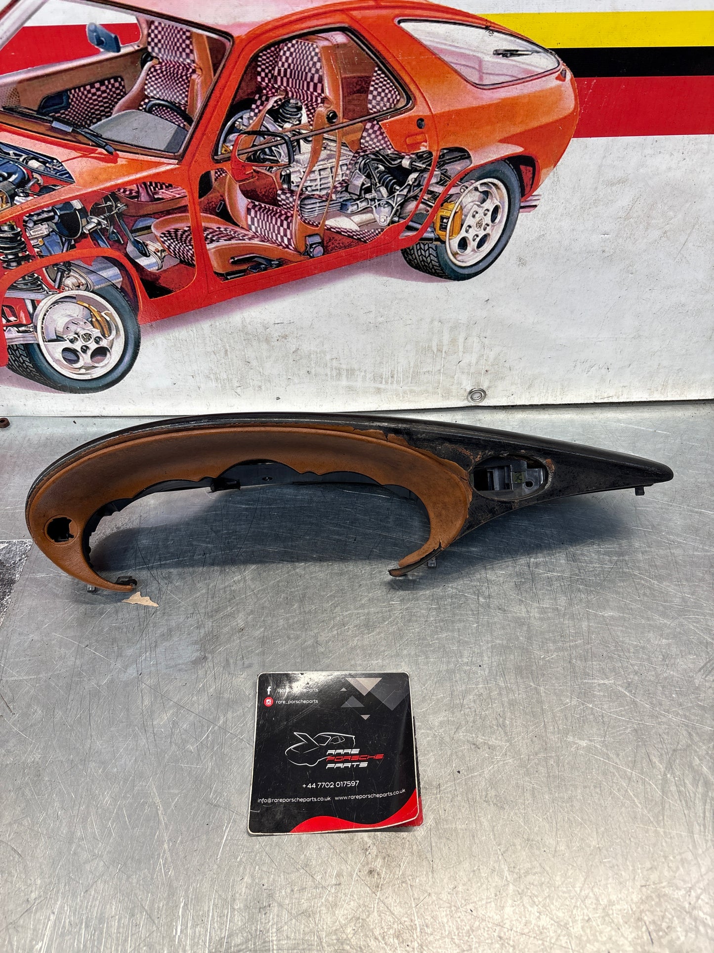 Porsche 911 996 dasboard cluster trim, used, black/brown 99655205902