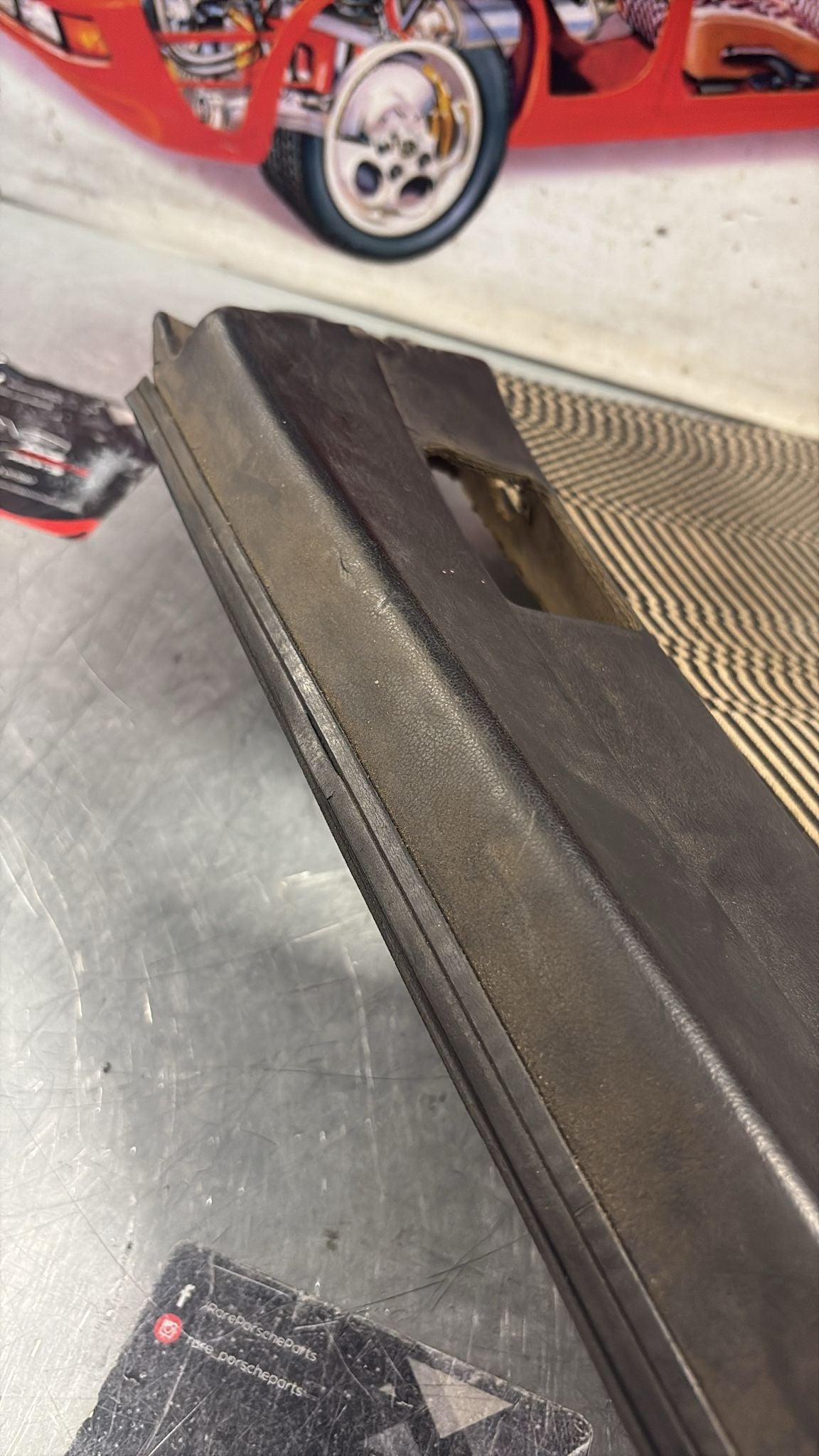 Porsche 924 / 944 early left Used door card, black, LHD 477867011