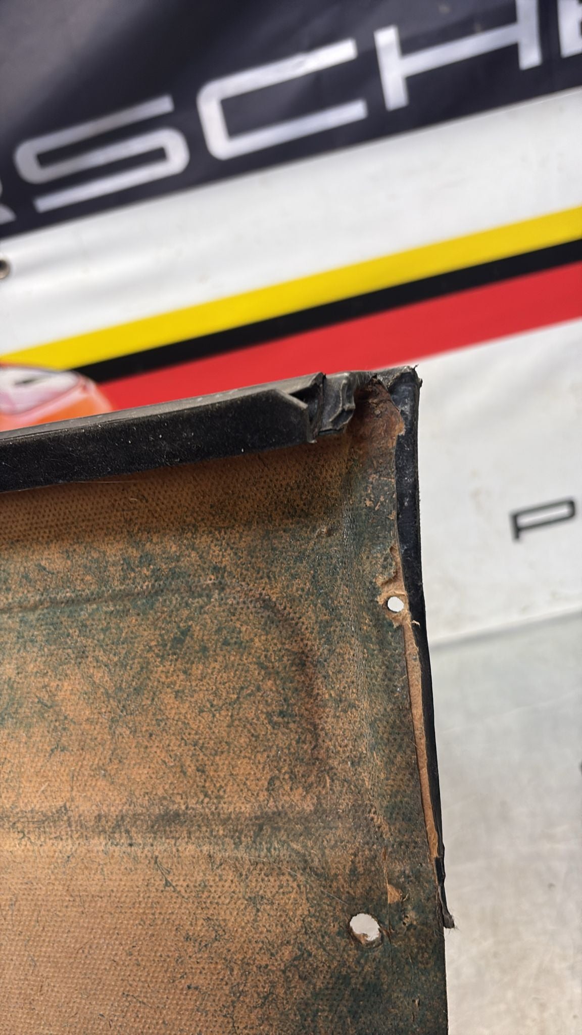 Porsche 924 / 944 early left manual Used door card, black, 477867011 no fabric!