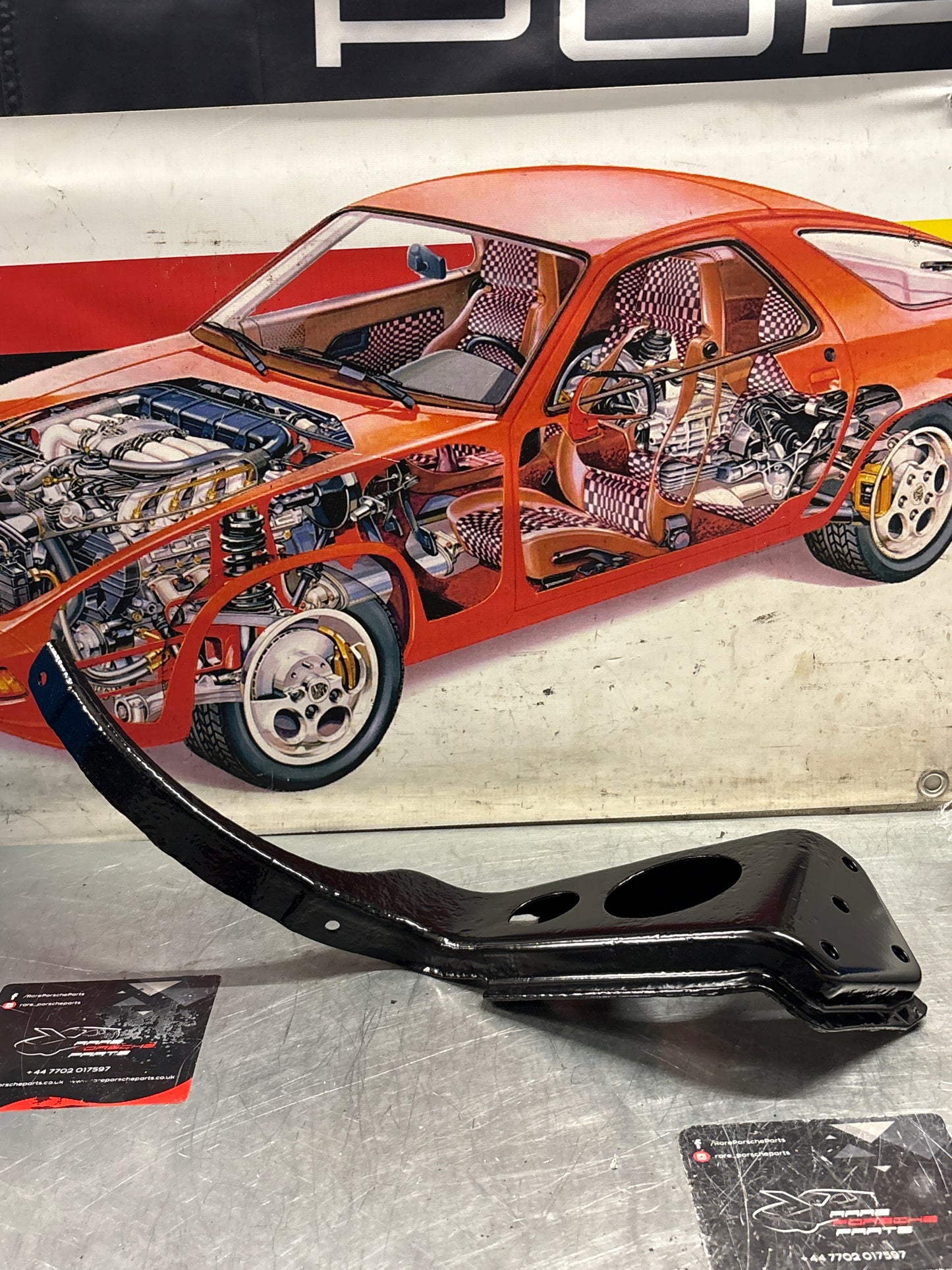 Porsche 924 turbo gearbox exhaust bracket 477253251, refurbished