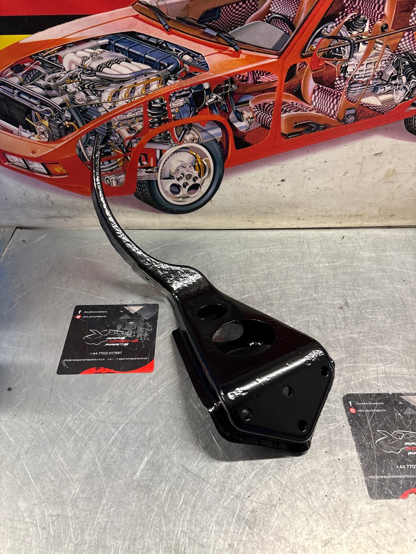 Porsche 924 turbo gearbox exhaust bracket 477253251, refurbished