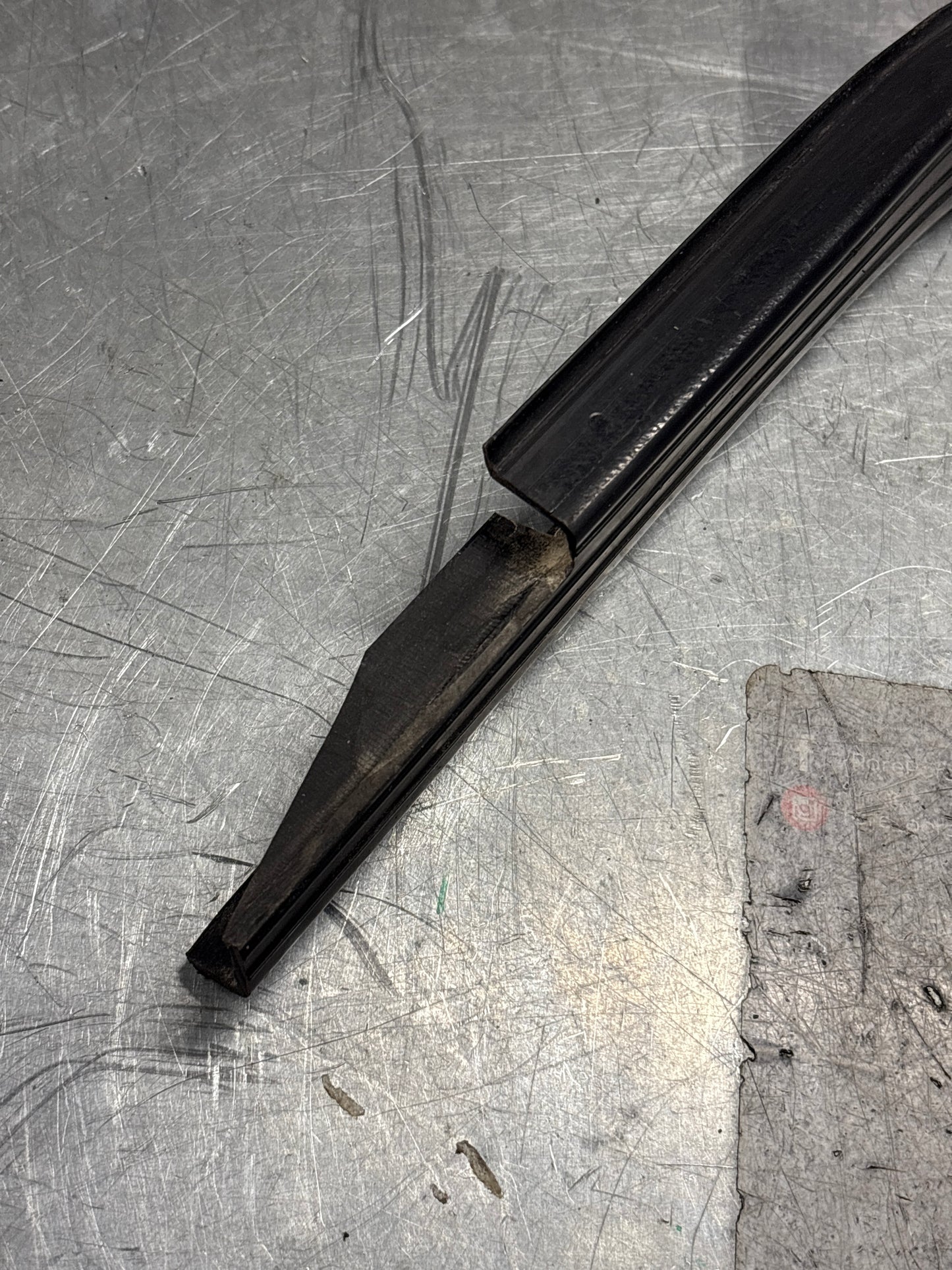 Porsche 944 85.5- left sill trim, scuff plate used 94455112100 cracked