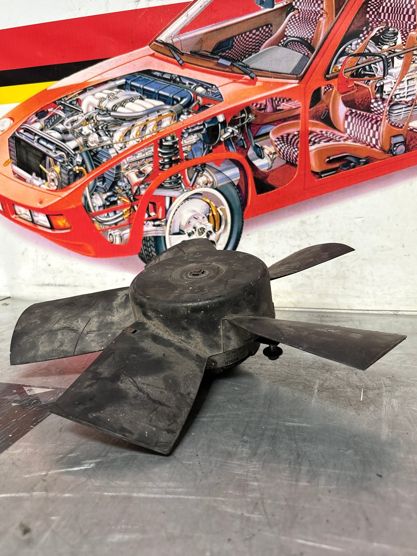Porsche 928 cooling fan, used 92862414500