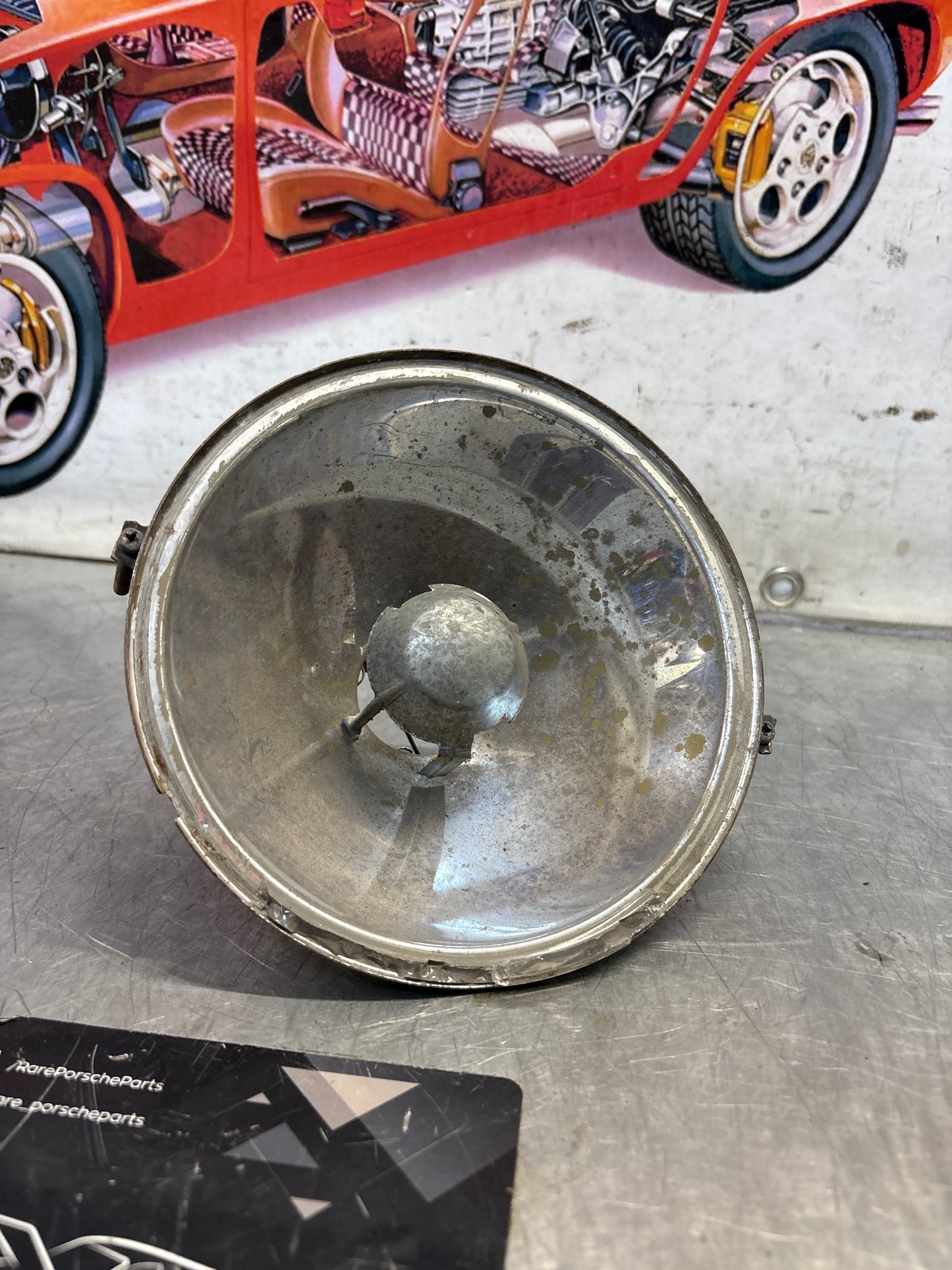 Porsche 924 944 headlight housing, LHD used 477941771