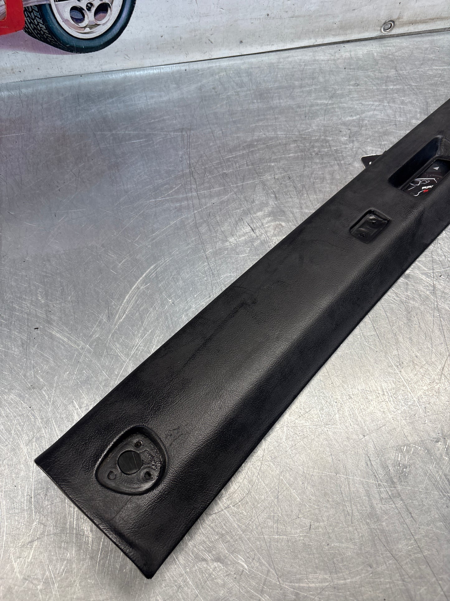 Porsche 944 / 968 front windshield panel trim, used, black 94455503700
