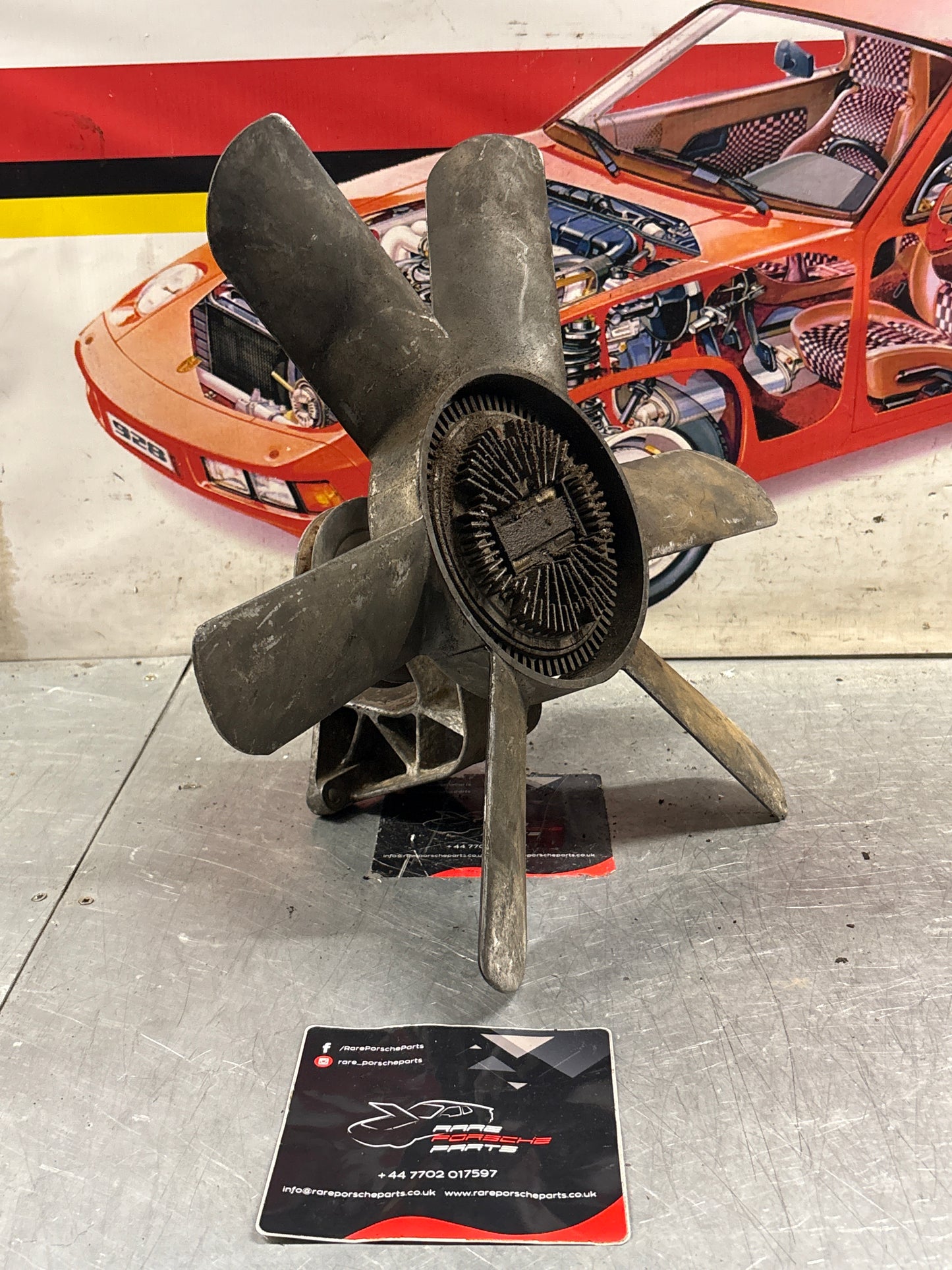 Porsche 928 Engine cooling viscous fan with bracket used 92810613701, 9281061101R