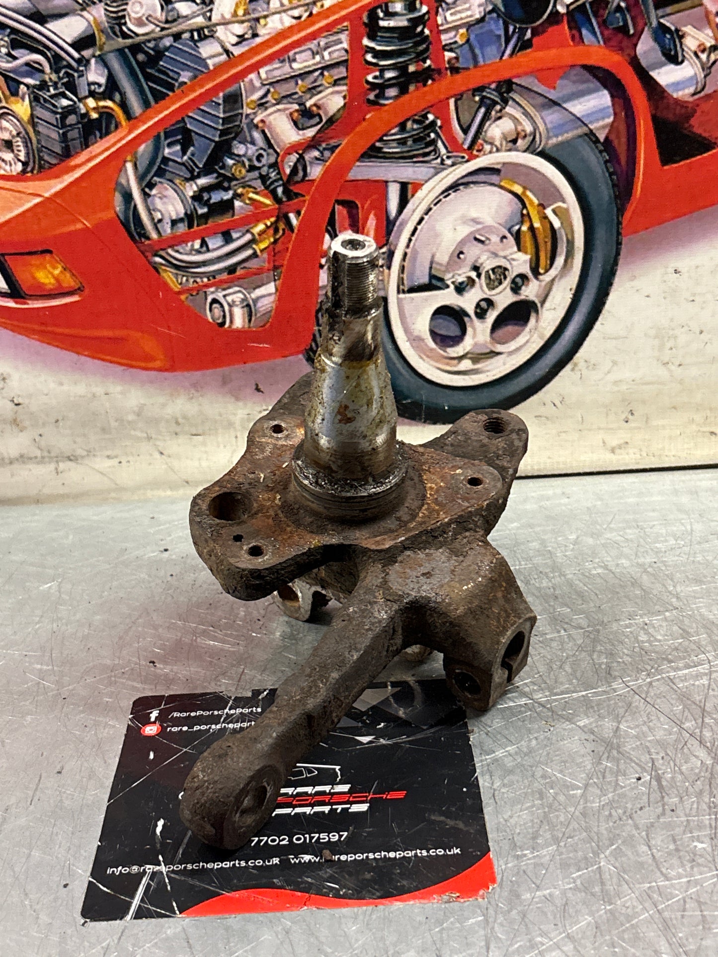 Porsche 944 1987 - front left steering knuckle, spindle axle 94434165506 used with ABS