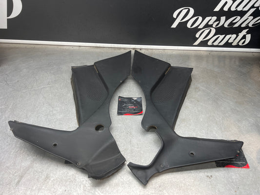 Porsche 944 black rear interior C Post trims/cards. Quarter panel trim used 944555021 944555022