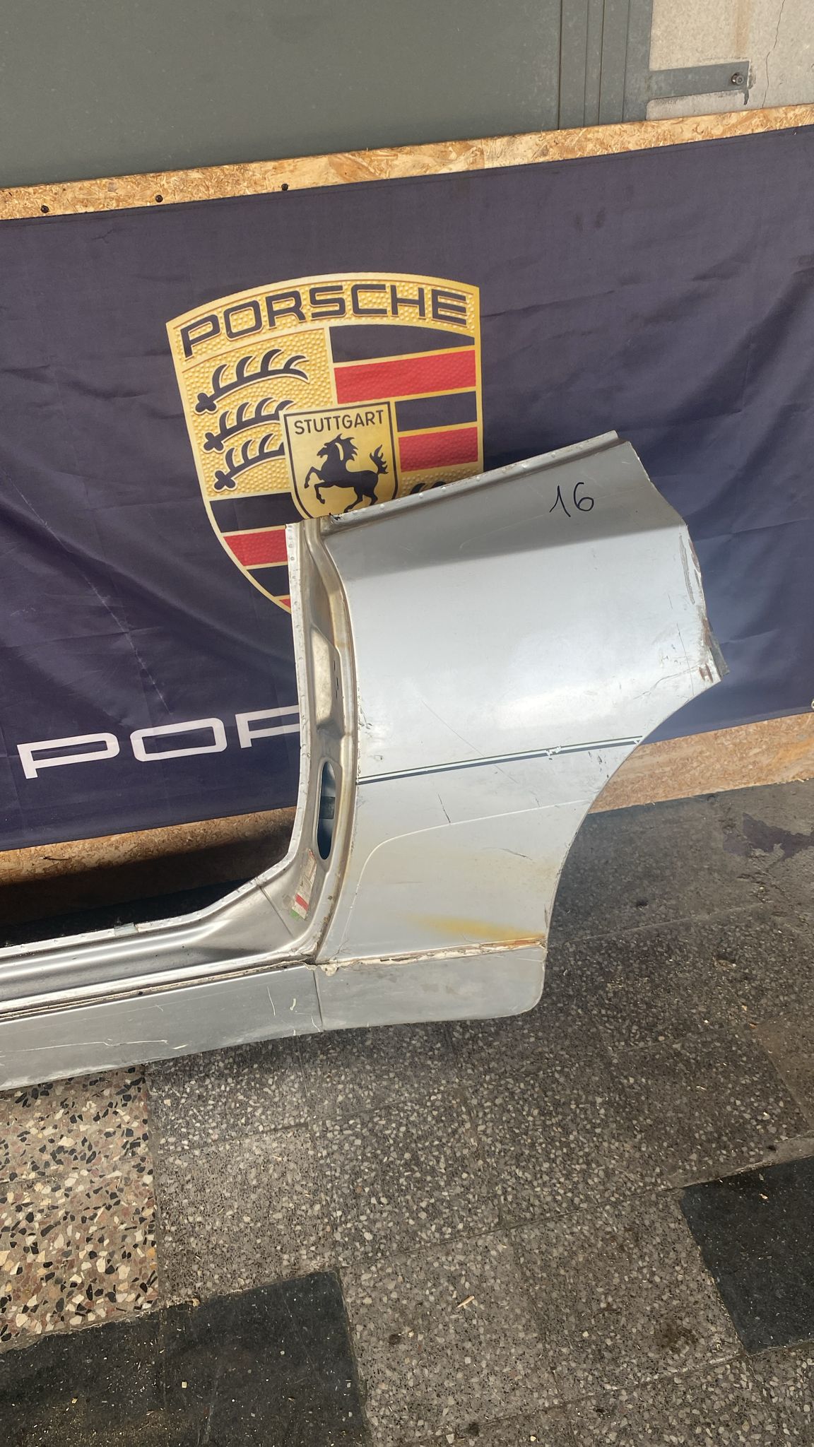 Porsche 944 left sill section with A pillar 94450361102