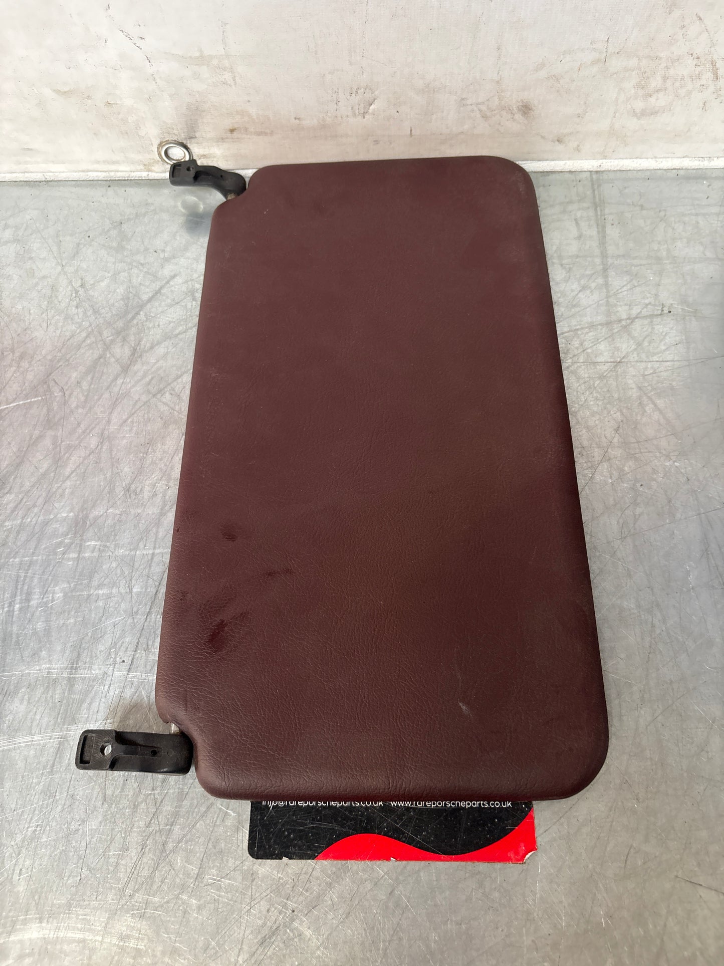 Porsche 928 L+R rear sunvisor, burgundy, used 92873103504