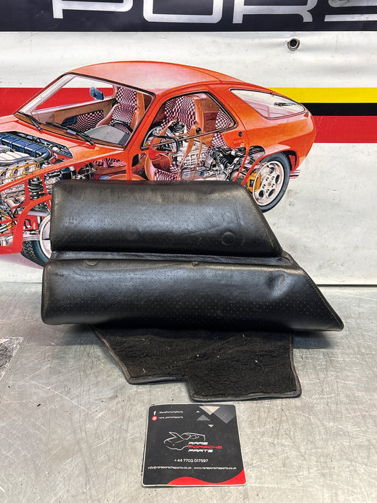 Porsche 928 rear left seat cushion, black, leather, used 92852205951